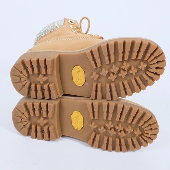 Jimmy Choo x Timberland boots Womens sz 5 Swarovski crystal embellished shoes - Picture 11 of 16